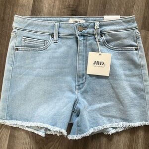 NWT JBD Just Black Denim Large The Alana Shorts Light Wash